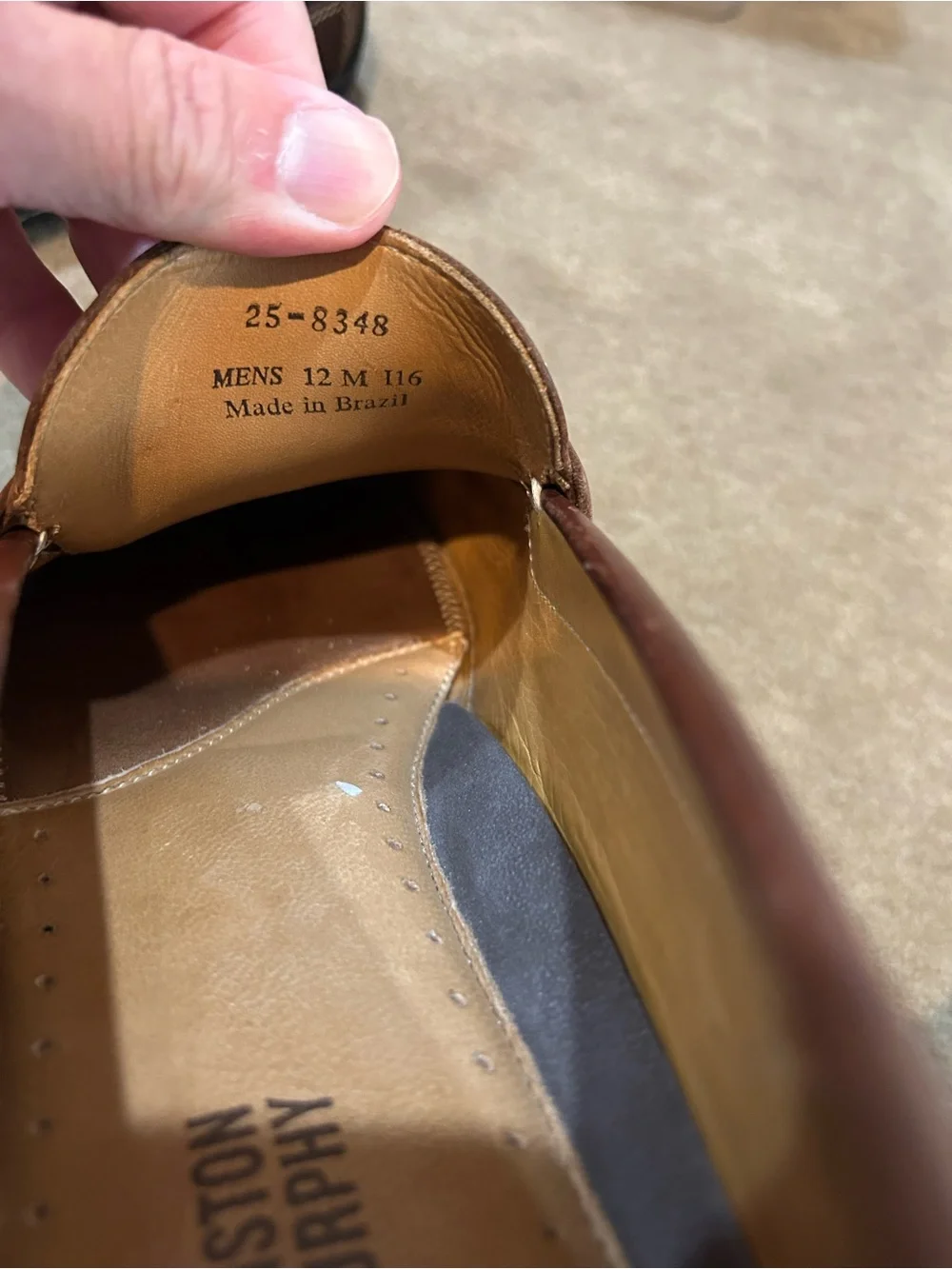Johnston & Murphy Chocolate Brown Leather Tassel Loafers Size 12